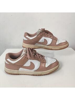 Nike Dunk Low Pink White Sneakers Streetwear Casual Size 8